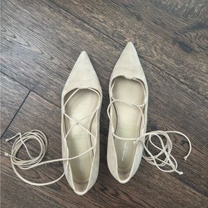 Michael Kors Collection suede lace up flats